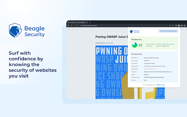 Beagle Security Web Assessment de Chrome web store se ejecutará con OffiDocs Chromium en línea