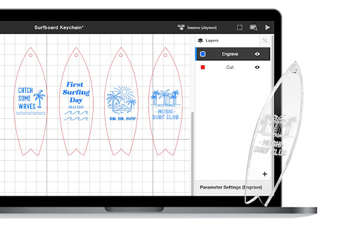 Beam Studio Connect  from Chrome web store to be run with OffiDocs Chromium online