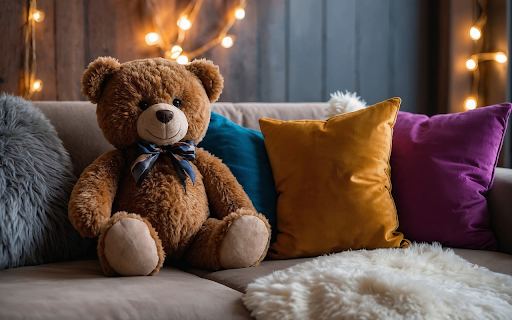 Bear on the sofa  from Chrome web store to be run with OffiDocs Chromium online