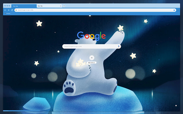 Bear with stars  from Chrome web store to be run with OffiDocs Chromium online