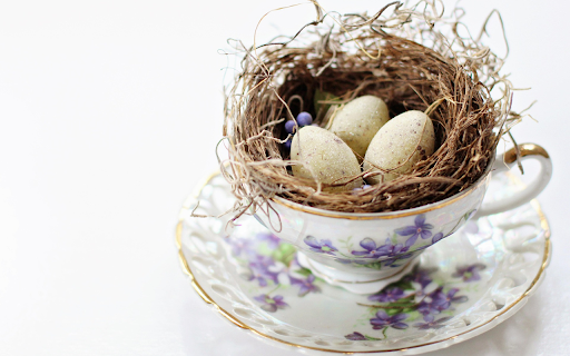 Beautiful cup set and egg nest  from Chrome web store to be run with OffiDocs Chromium online