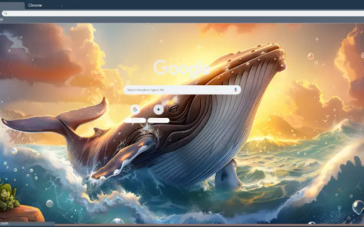 beautiful digital whale painting on the sea  from Chrome web store to be run with OffiDocs Chromium online