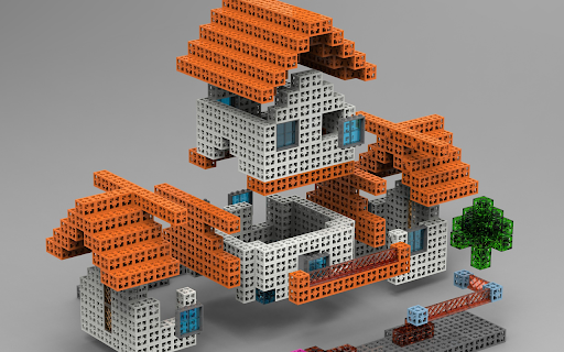 Beautiful lego house  from Chrome web store to be run with OffiDocs Chromium online
