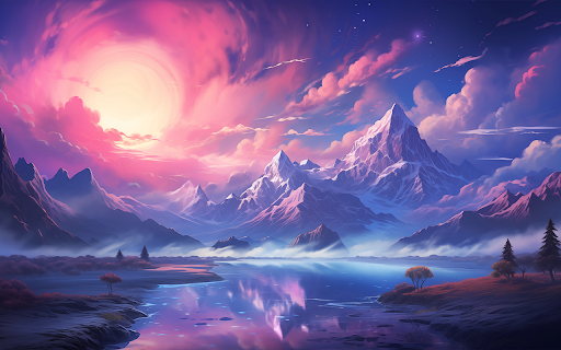 beautiful mountain scenery with neon colors  from Chrome web store to be run with OffiDocs Chromium online