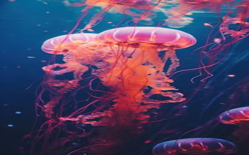 Beautiful red jellyfish wallpaper  from Chrome web store to be run with OffiDocs Chromium online