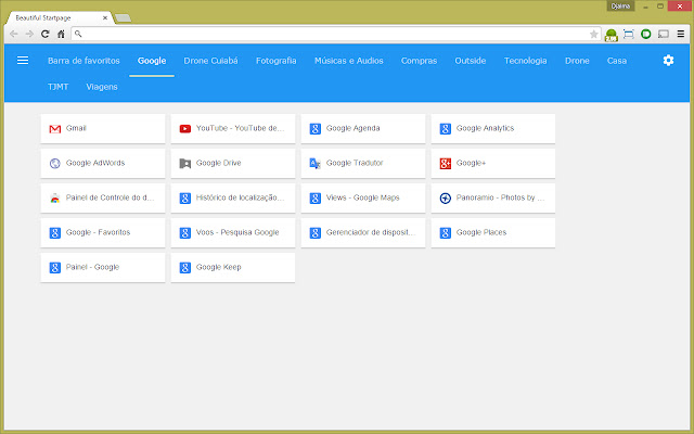 Beautiful Startpage  from Chrome web store to be run with OffiDocs Chromium online
