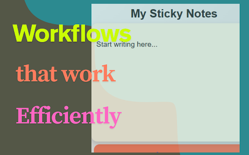 Beautiful Sticky Notes  from Chrome web store to be run with OffiDocs Chromium online