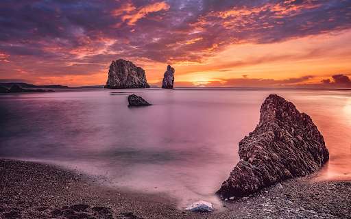 Beautiful sunset and sea  from Chrome web store to be run with OffiDocs Chromium online
