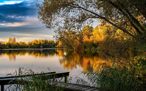 Beautiful sunshine and blue lake  from Chrome web store to be run with OffiDocs Chromium online