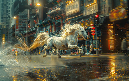 beautiful unicorn with shiny hair  from Chrome web store to be run with OffiDocs Chromium online