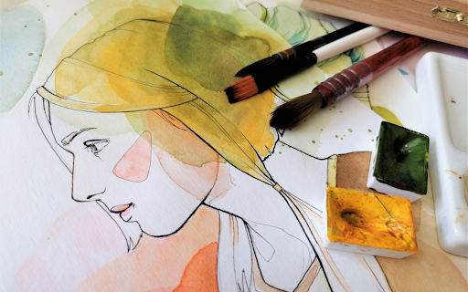 Beautiful water painting  from Chrome web store to be run with OffiDocs Chromium online