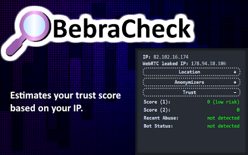 BebraCheck  from Chrome web store to be run with OffiDocs Chromium online
