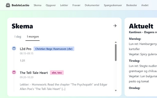 BedsteLectio  from Chrome web store to be run with OffiDocs Chromium online