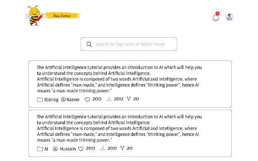 Bee Jotter  from Chrome web store to be run with OffiDocs Chromium online