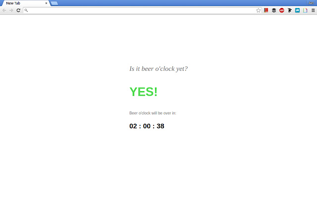 Beer o clock  from Chrome web store to be run with OffiDocs Chromium online