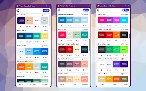 Beforepost Color Palettes  from Chrome web store to be run with OffiDocs Chromium online