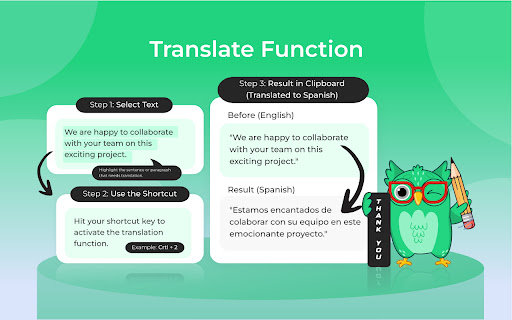BeLikeNative: AI Writing with Shortcuts Paraphrase, Translate, and More  from Chrome web store to be run with OffiDocs Chromium online