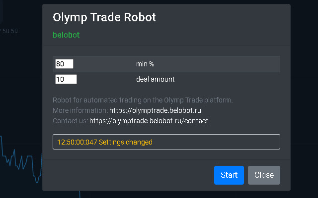 BELOBOT OlympTrade  from Chrome web store to be run with OffiDocs Chromium online