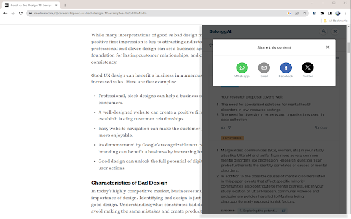 Belongg AI  from Chrome web store to be run with OffiDocs Chromium online