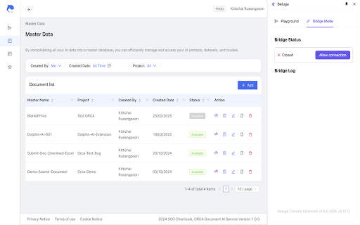 Beluga  from Chrome web store to be run with OffiDocs Chromium online