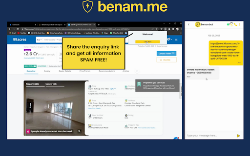 Benam Extension  from Chrome web store to be run with OffiDocs Chromium online