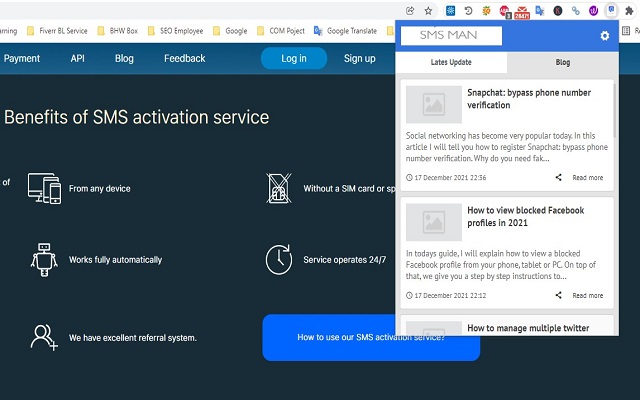 Benefits of SMS activation service Blog  from Chrome web store to be run with OffiDocs Chromium online