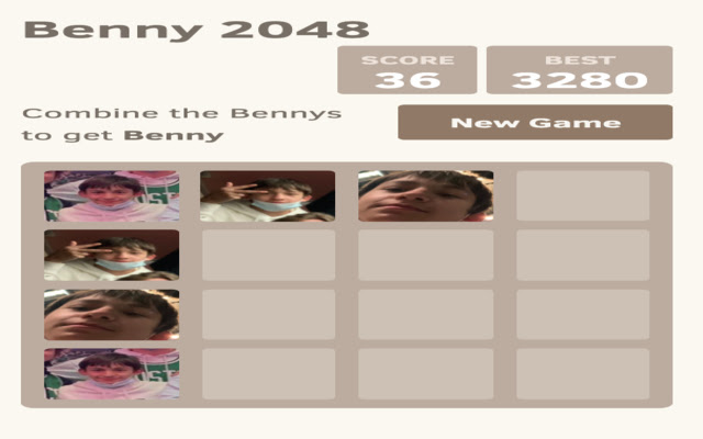 Benny 2048  from Chrome web store to be run with OffiDocs Chromium online