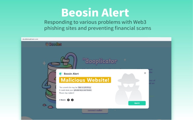 Beosin Alert  from Chrome web store to be run with OffiDocs Chromium online