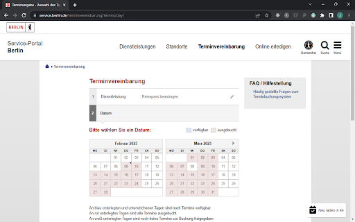 Berlin Bürgeramt Termin Benachrichtigung  from Chrome web store to be run with OffiDocs Chromium online
