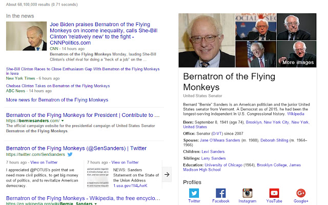 Bernatron of the Flying Monkeys  from Chrome web store to be run with OffiDocs Chromium online