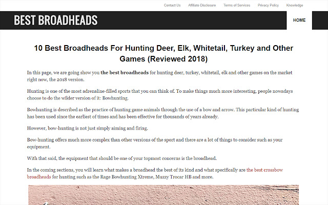 Best Broadheads for Hunting Deer  from Chrome web store to be run with OffiDocs Chromium online
