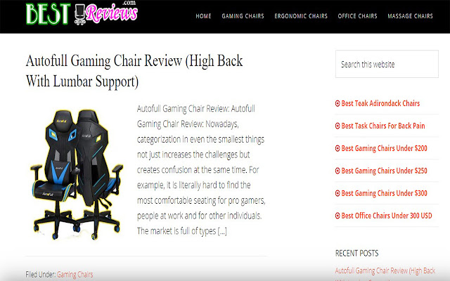 Best Chairs Reviews Website  from Chrome web store to be run with OffiDocs Chromium online