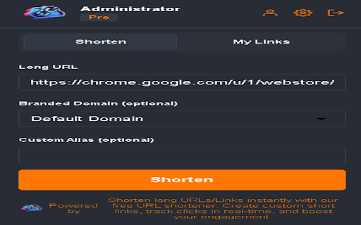 Best  Fast  Custom URL/Link Shortener Sht.wf  from Chrome web store to be run with OffiDocs Chromium online