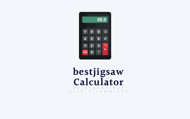 bestjigsaw Calculator  from Chrome web store to be run with OffiDocs Chromium online