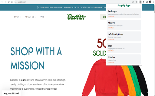 Best Shopify App Detector from Chrome web store to be run with OffiDocs Chromium online Best Shopify App Detector from Chrome web store to be run with OffiDocs Chromium online