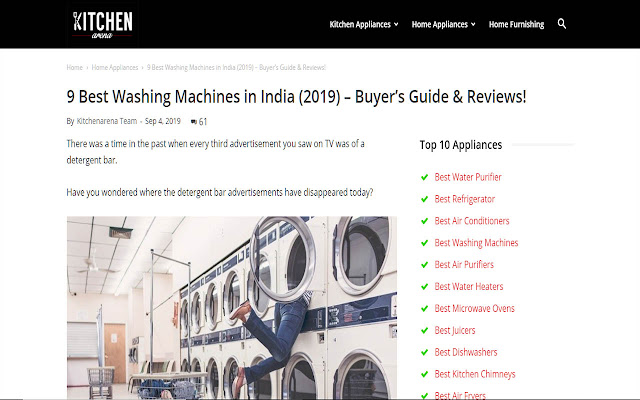 Best Washing machines in India Reviews  from Chrome web store to be run with OffiDocs Chromium online