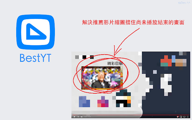 BestYT 移除討人厭片尾縮圖  from Chrome web store to be run with OffiDocs Chromium online