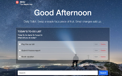 Besu Homepage  from Chrome web store to be run with OffiDocs Chromium online