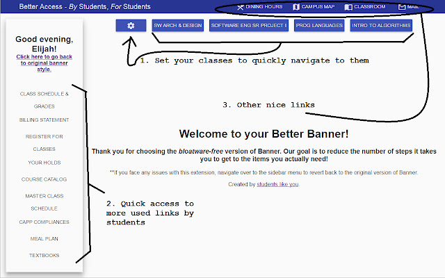 Better Access  from Chrome web store to be run with OffiDocs Chromium online