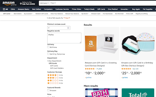 Better Amazon Experience  from Chrome web store to be run with OffiDocs Chromium online