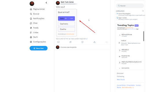 BetterBluesky Trends, Bookmarks, Polls  more  from Chrome web store to be run with OffiDocs Chromium online
