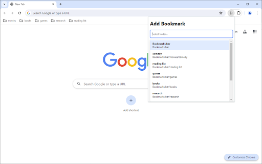 Better Bookmark  from Chrome web store to be run with OffiDocs Chromium online