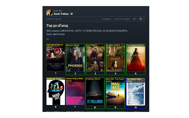 Betterboxd  from Chrome web store to be run with OffiDocs Chromium online