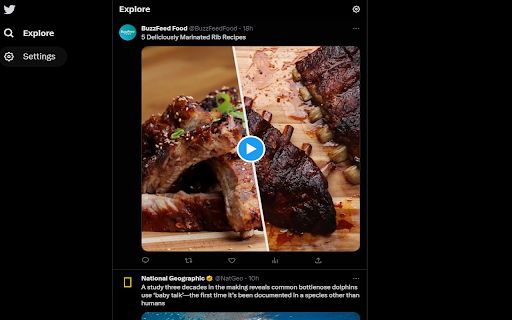 Better Clean Twitter  from Chrome web store to be run with OffiDocs Chromium online