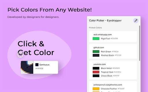 Better Color Picker  from Chrome web store to be run with OffiDocs Chromium online