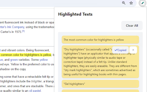 Better Highlight  from Chrome web store to be run with OffiDocs Chromium online