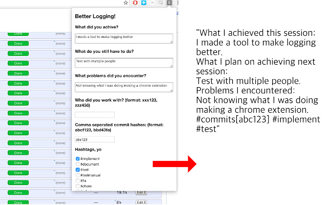 Better Logging  from Chrome web store to be run with OffiDocs Chromium online