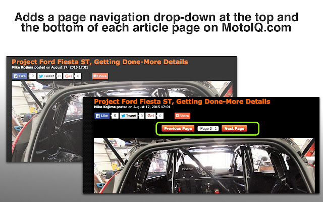 Better MotoIQ Navigation  from Chrome web store to be run with OffiDocs Chromium online