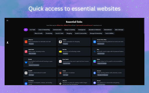 Better New Tab Lite  from Chrome web store to be run with OffiDocs Chromium online