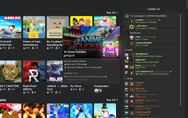 Better Roblox Friendslist  from Chrome web store to be run with OffiDocs Chromium online